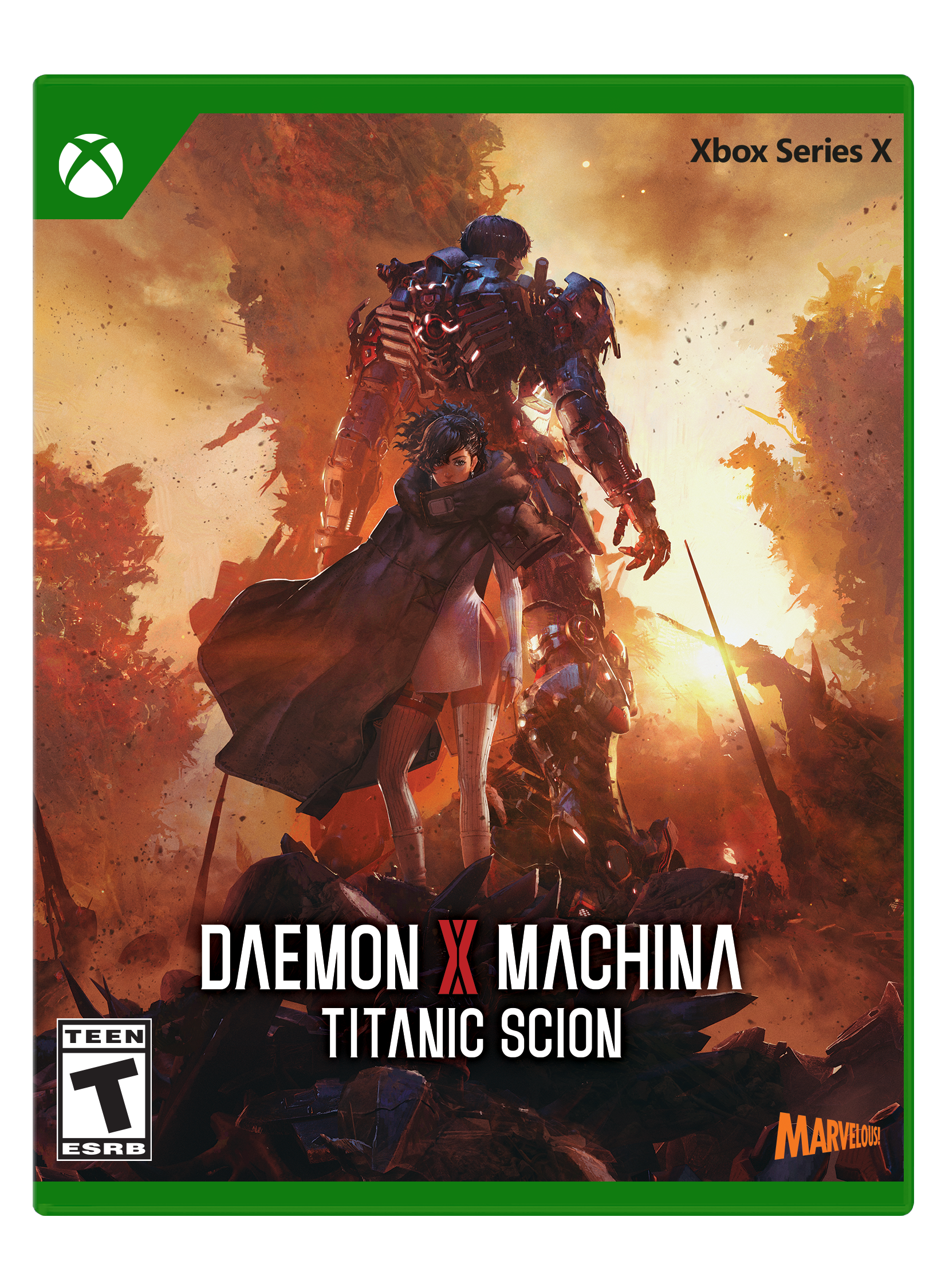 Xbox Series X Daemon X Machina Teen Titanic Scion T Marvel ESRB