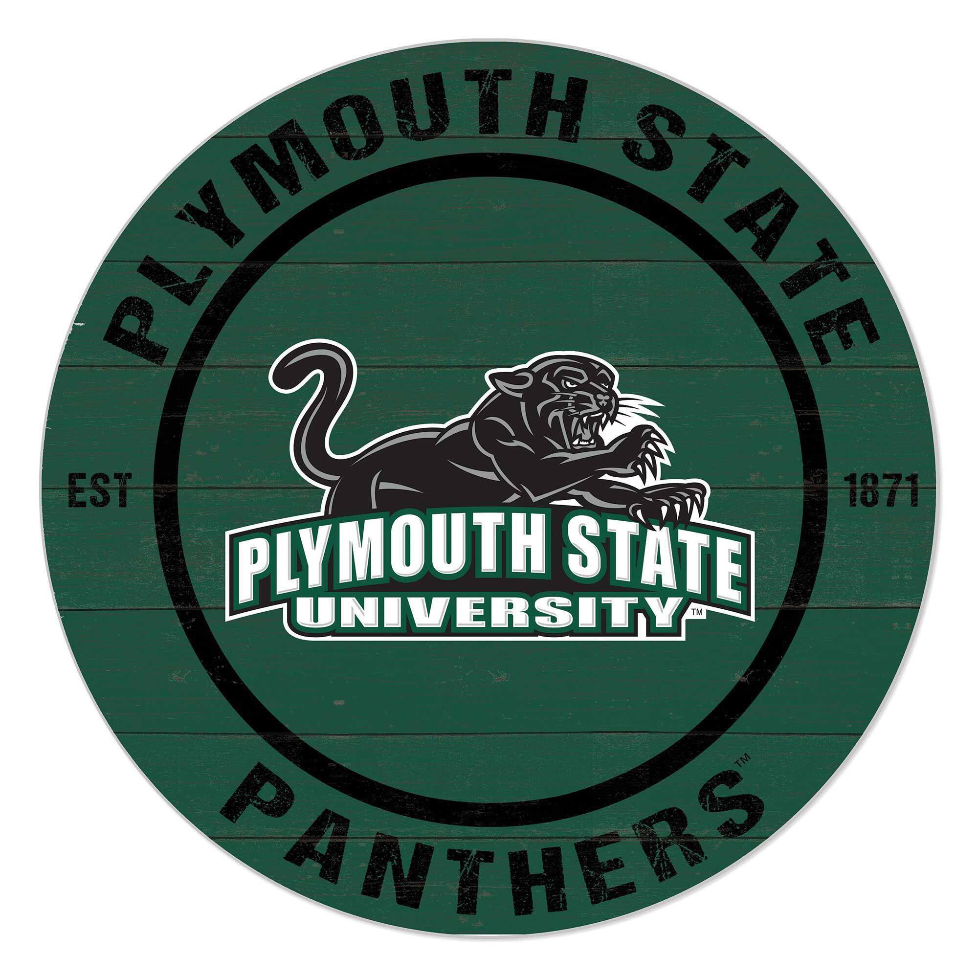 Plymouth State Panthers 20" Indoor/Outdoor Team Color Circle Sign