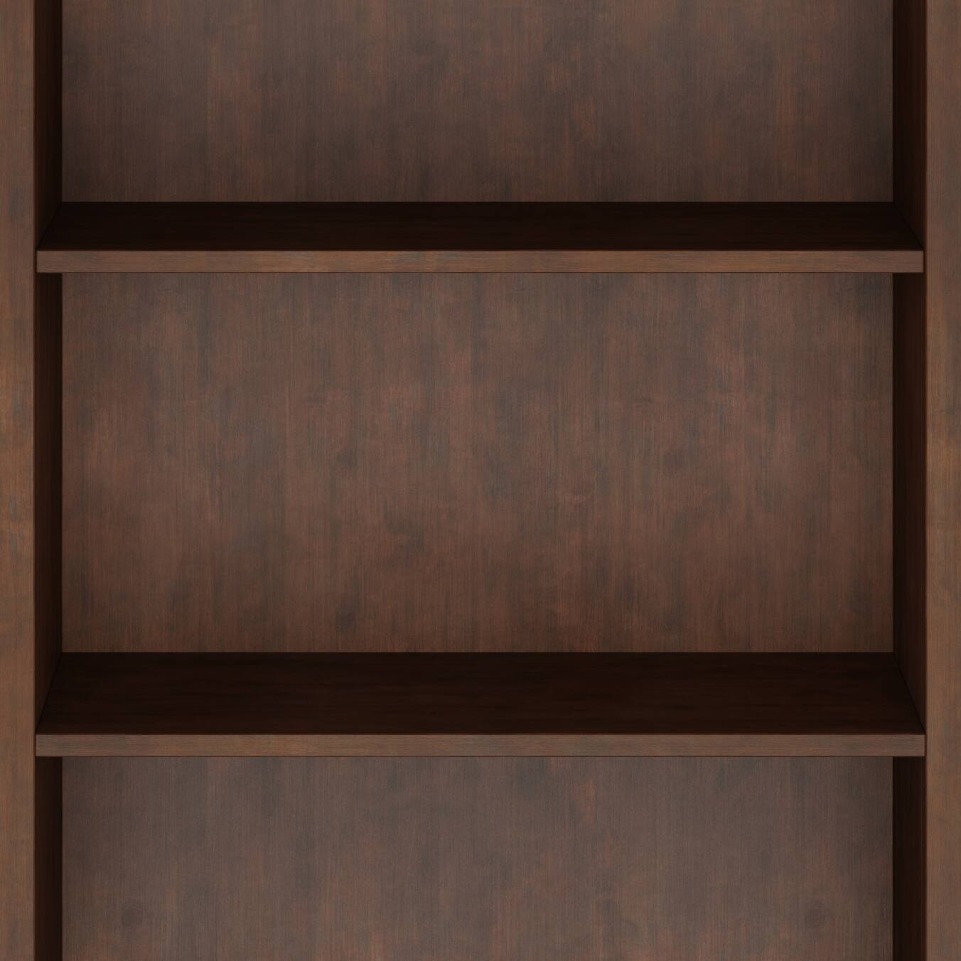 Alt View 12. Simpli Home - Amherst 5 Shelf Bookcase - Russet Brown.