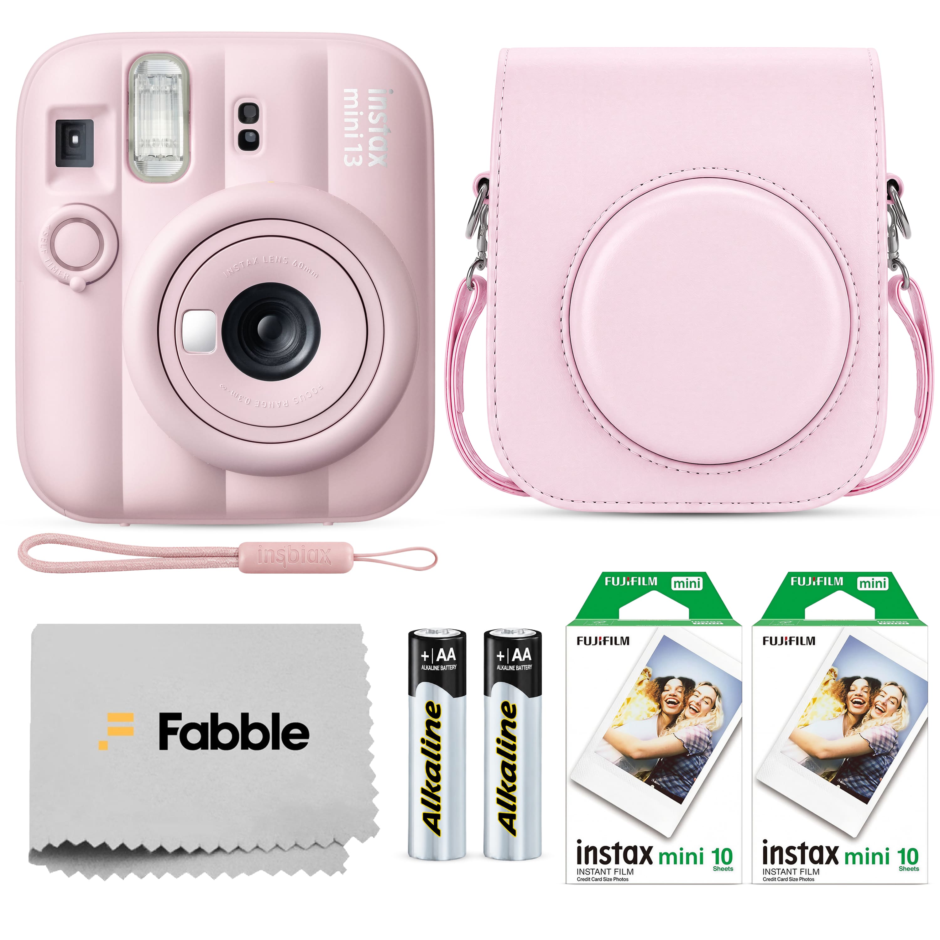 Fujifilm - INSTAX MINI 13 Instant Film Camera Bundle Case Twin Pack Film 20 Exposures Auto Exposure Camera Kit - Candy Pink price history on PriceWatchPro