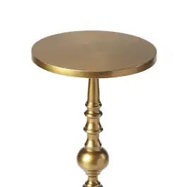 Starlight Canyon Home - Elegant Pedestal Side Table for Cocktails or Drinks - Modern Accent - Gold