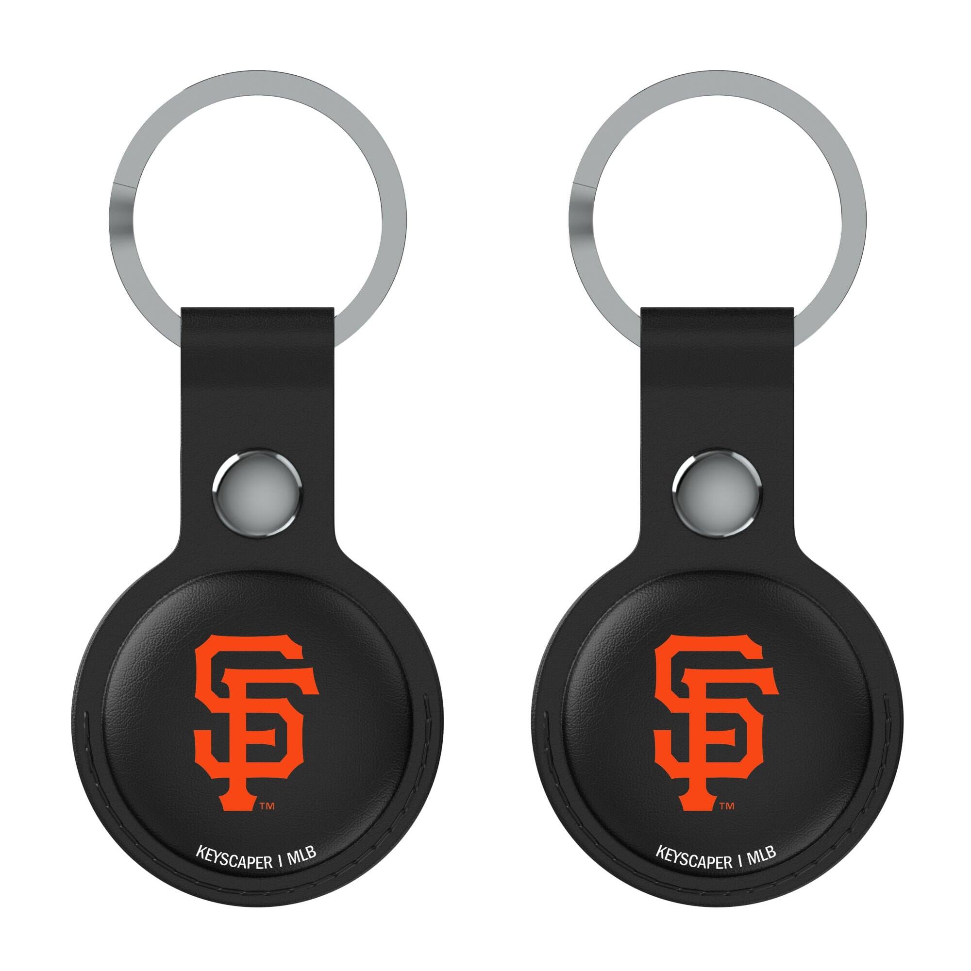 Keyscaper - San Francisco Giants Leatherette AirTag Holder 2-Pack - No Size - Black