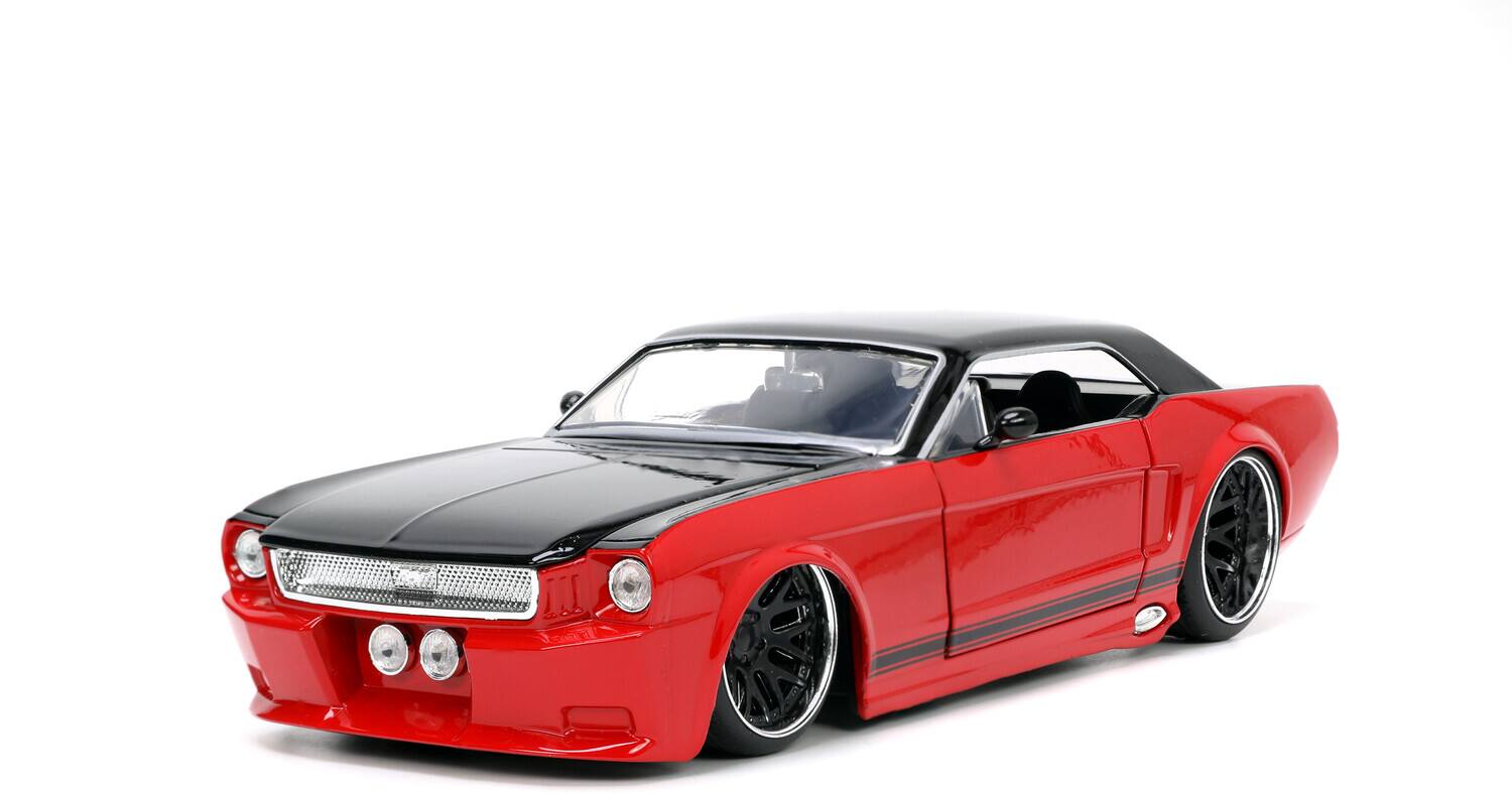 Alt View 1. Jada Toys - Big Time Muscle - 1:24 1965 Ford Mustang Red:Black Die-Cast Car   - COLLECTIBLES - Multicolor.