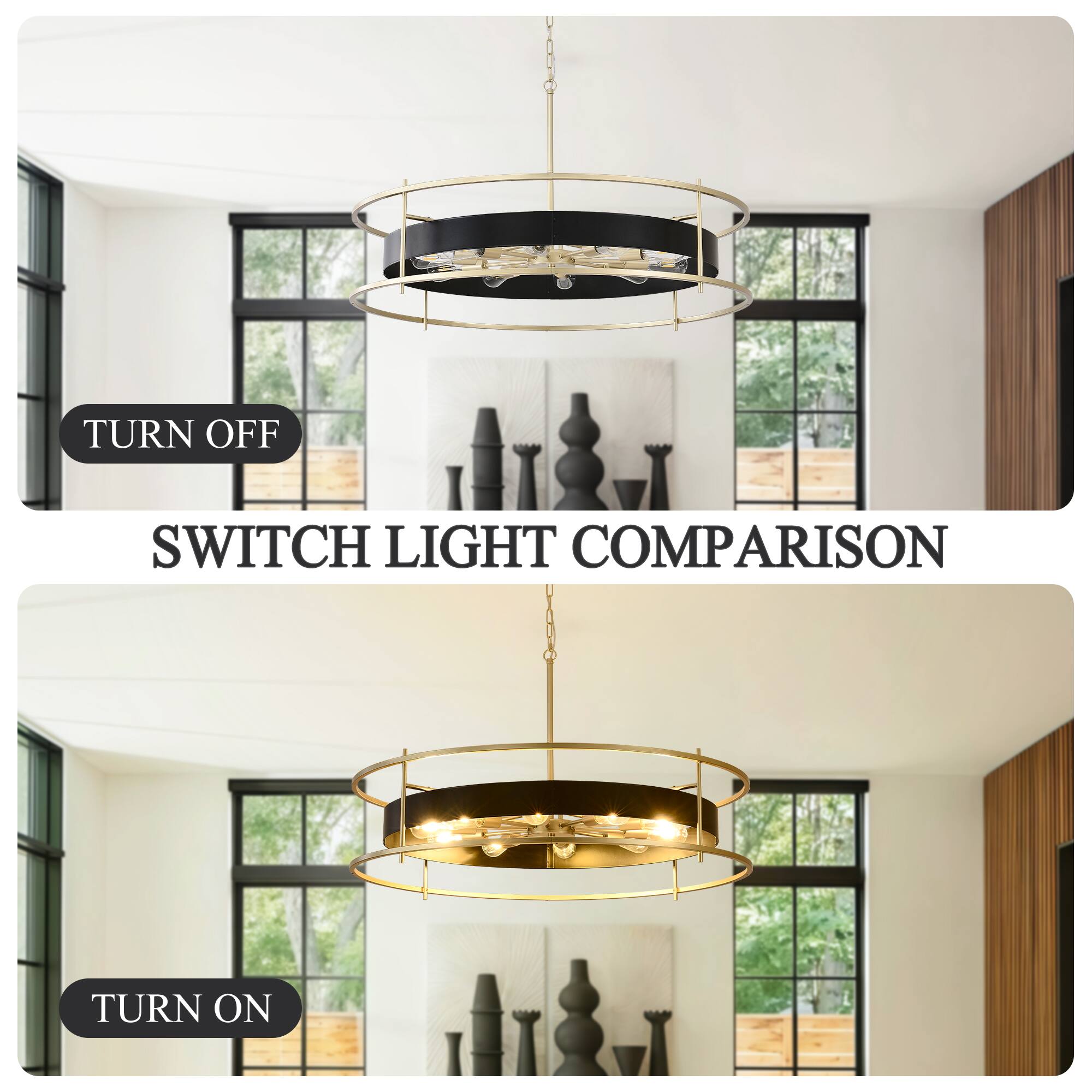 TURN OFF  
SWITCH LIGHT COMPARISON  
TURN ON