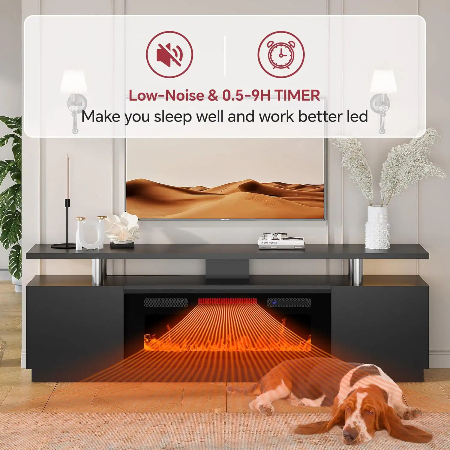 Low-Noise & 0.5-9H TIMER  
Make you sleep well and work better led