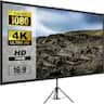 VEVOR - Tripod Projector Screen with Stand 110inch 16:9 4K HD Projection Screen Stand Wrinkle-Free Height Adjustable - Black,White