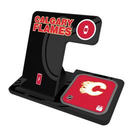 Keyscaper - Calgary Flames 3-In-1 Wireless Charger - Multicolor