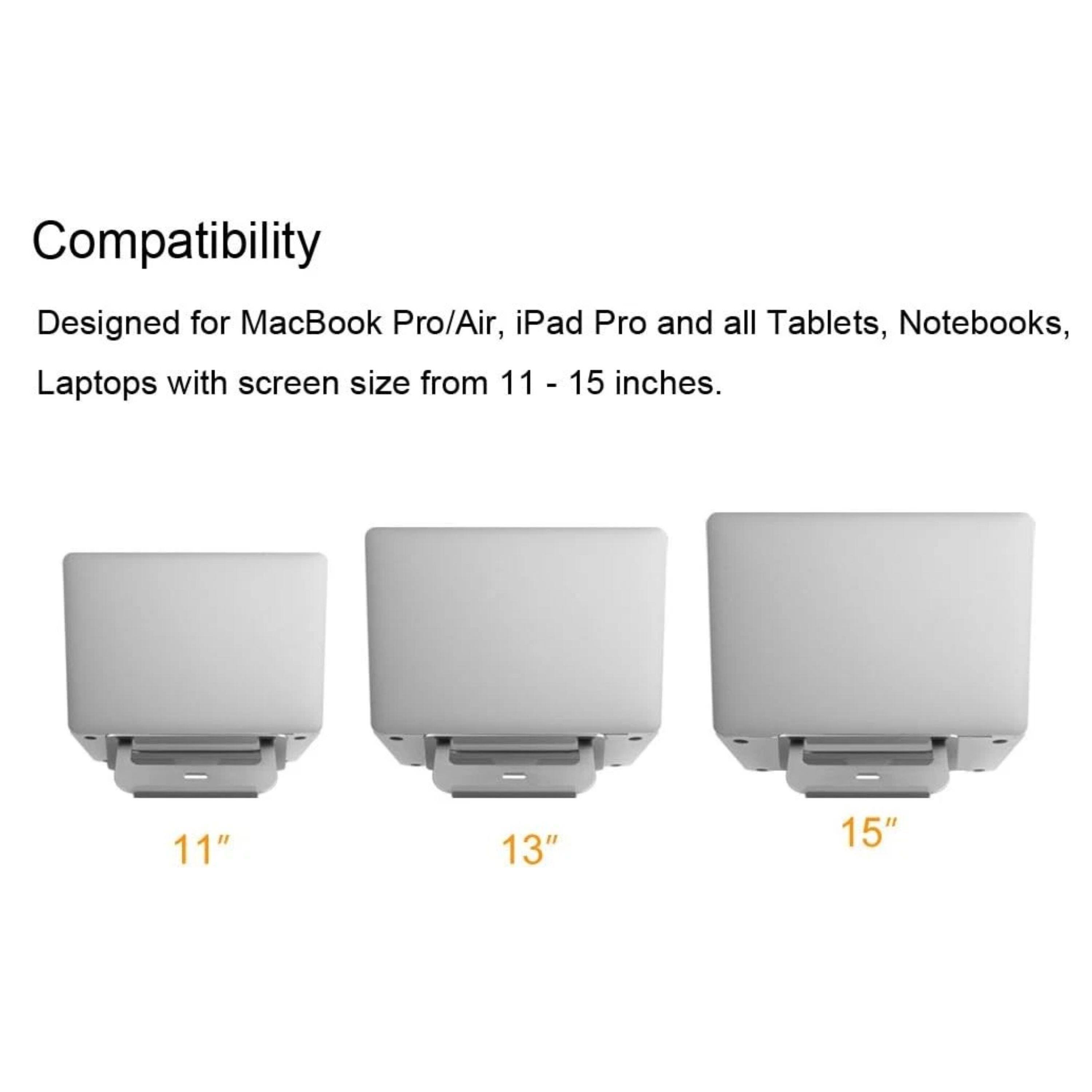 Compatibility

Designed for MacBook Pro/Air, iPad Pro and all Tablets, Notebooks, Laptops with screen size from 11 - 15 inches.

11" 13" 15"