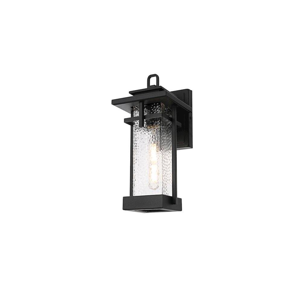 Left. Elegant Lighting - Cambria 7 inch Outdoor Pendant in Black - Black.