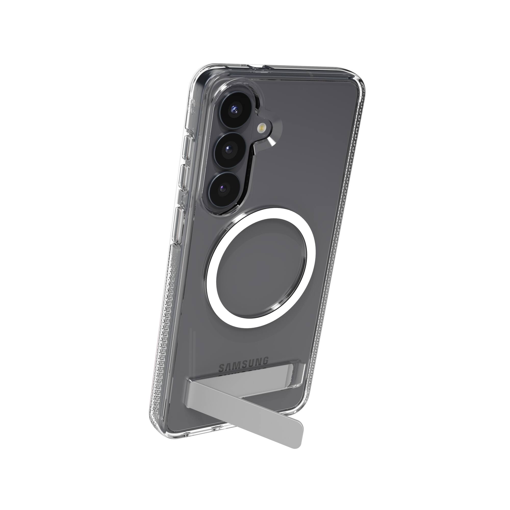 Alt View 23. ZAGG - Crystal Palace Snap Magnetic Case with Kickstand for Samsung Galaxy S26+ - Clear.