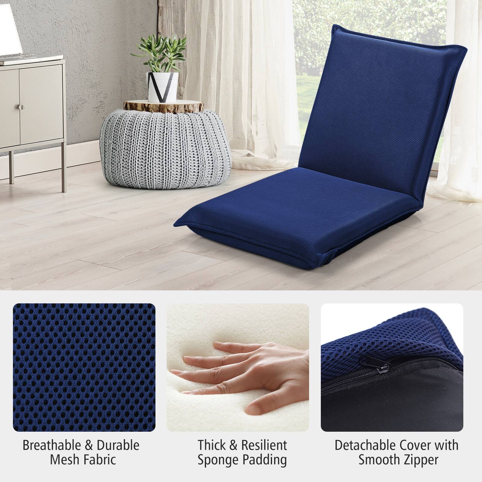 Breathable & Durable Mesh Fabric  
Thick & Resilient Sponge Padding  
Detachable Cover with Smooth Zipper