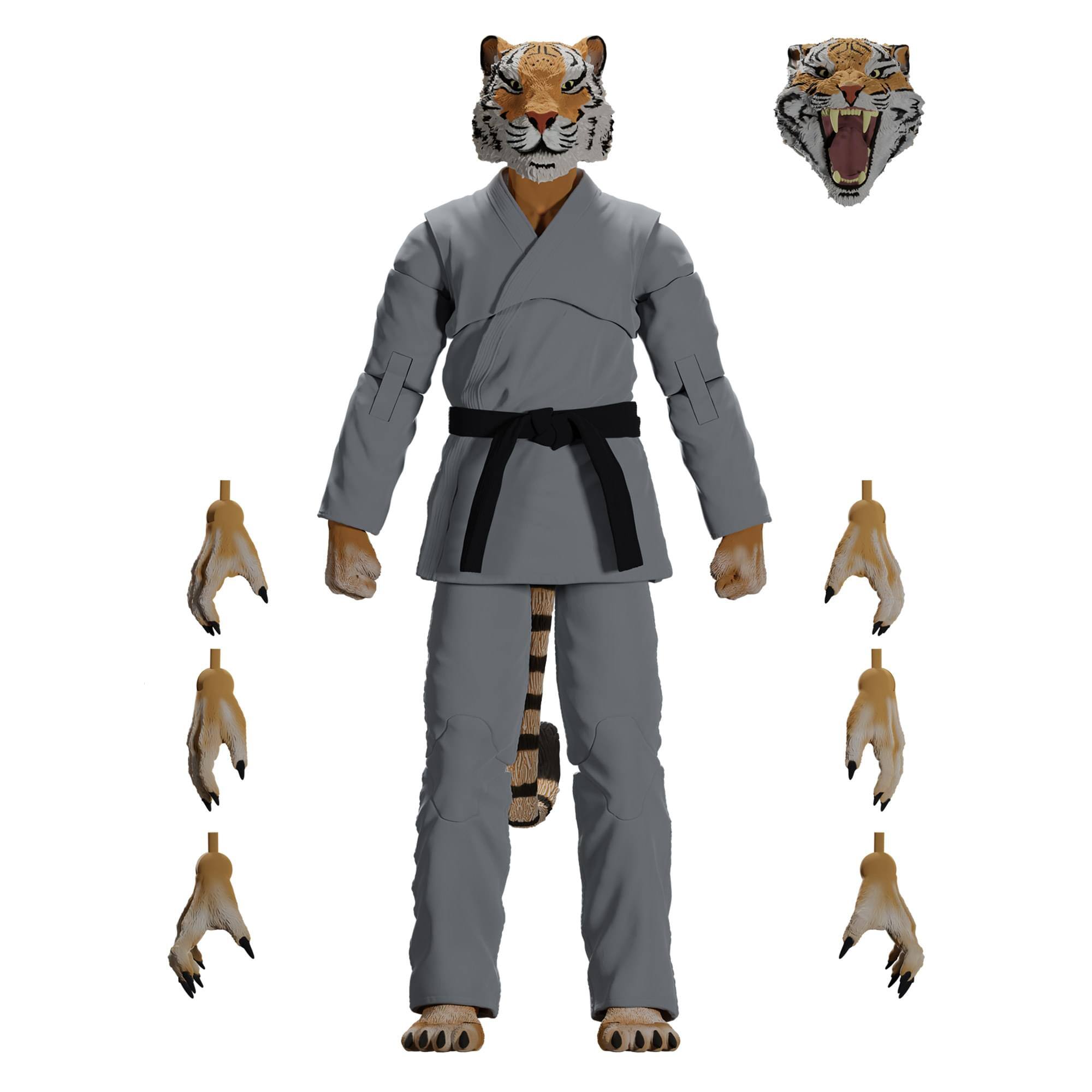 Zoo Jitsu Fighters 6 Inch Action Figure | Tiago the Tiger with Gray Gi