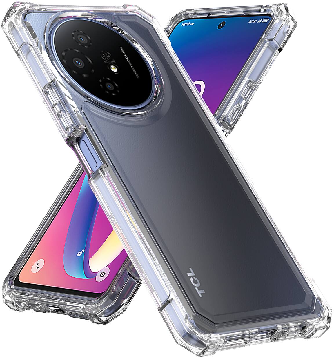 Nakedcellphone - Case for TCL 60 XE NxtPaper 5G Phone (2025) - Transparent Hybrid - Clear