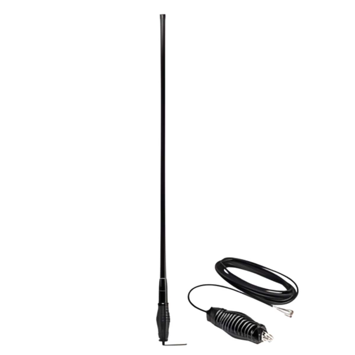 Midland - MXT 6.6dB Heavy Duty Bull Bar Antenna with Spring Base and Cable - Highland Tall - Black