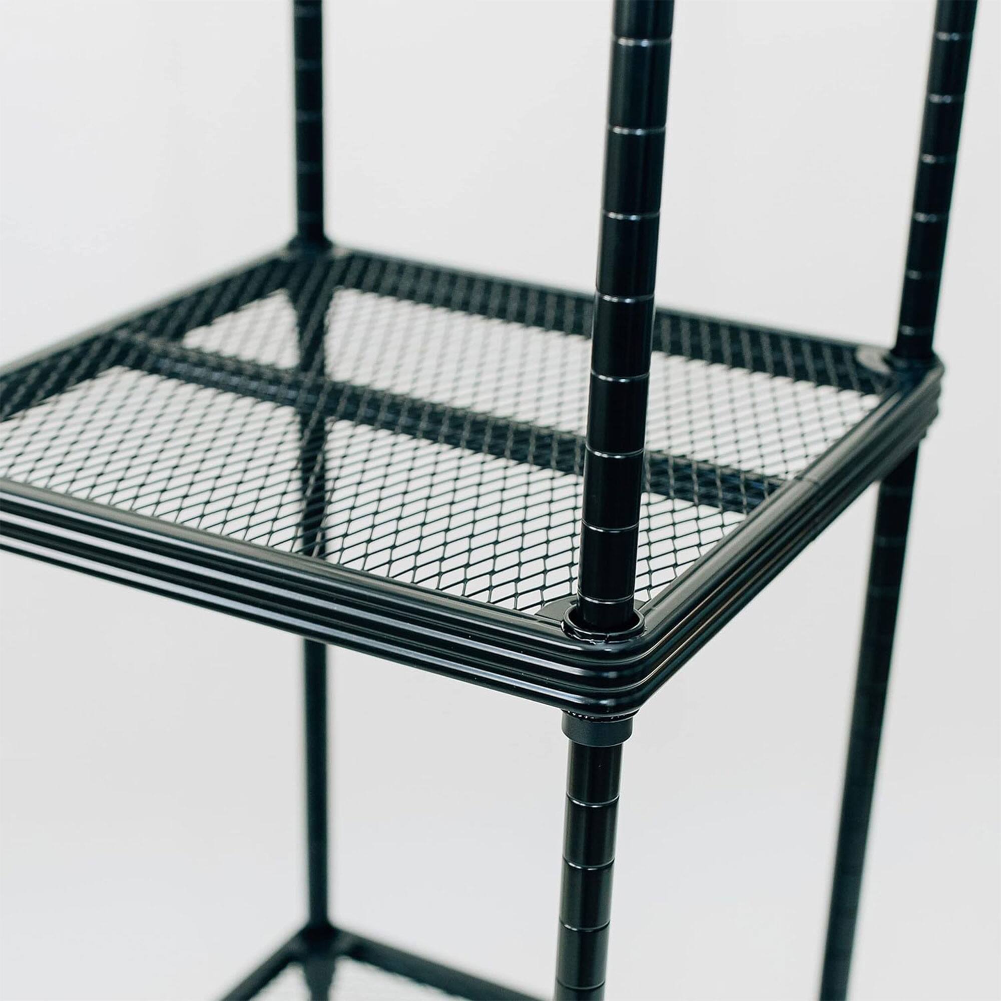 Alt View 5. Design Ideas - Design Ideas MeshWorks 5 Tier Tower Metal Storage Shelving Unit Rack, Black - Black.