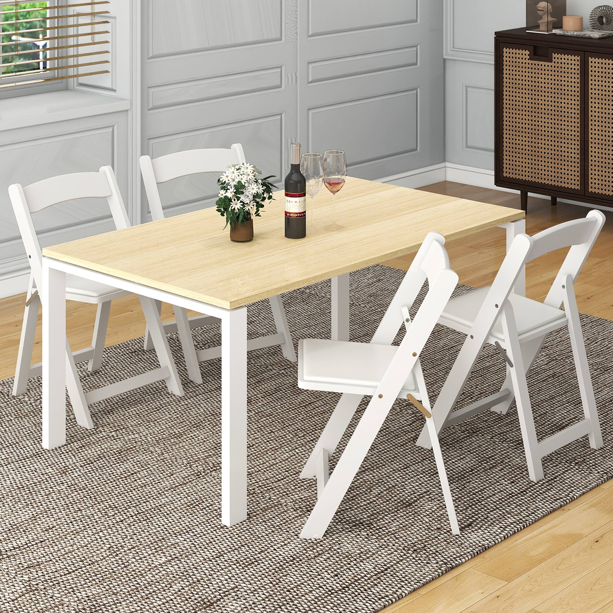 Alt View 3. Gymax - Gymax Set of 16 Dining Chairs w/ Rubber Wood Legs & Padded Seat for Home Office Events White - White.