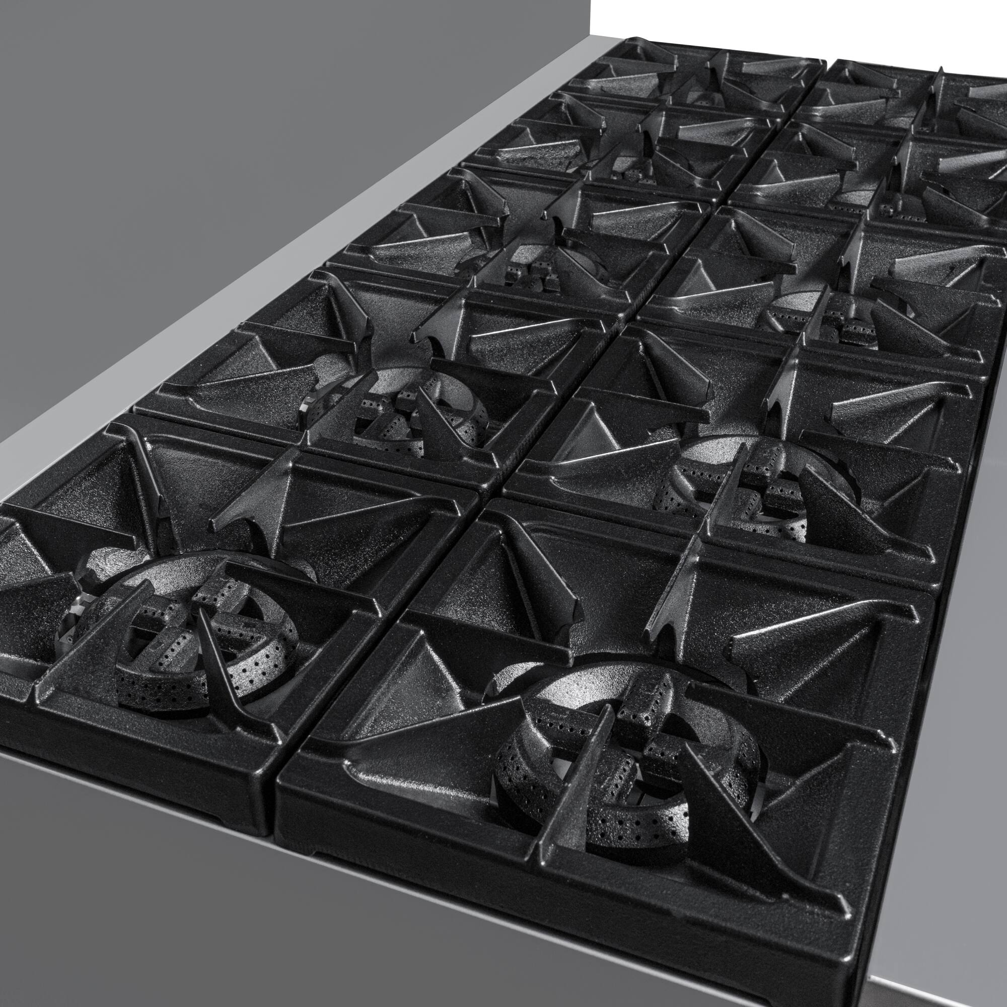 Alt View 5. Koolmore - 60 in. 10 Burner Commercial LP Range with Oven in Stainless-Steel (KM-CR60-LP) - Stainless Steel.