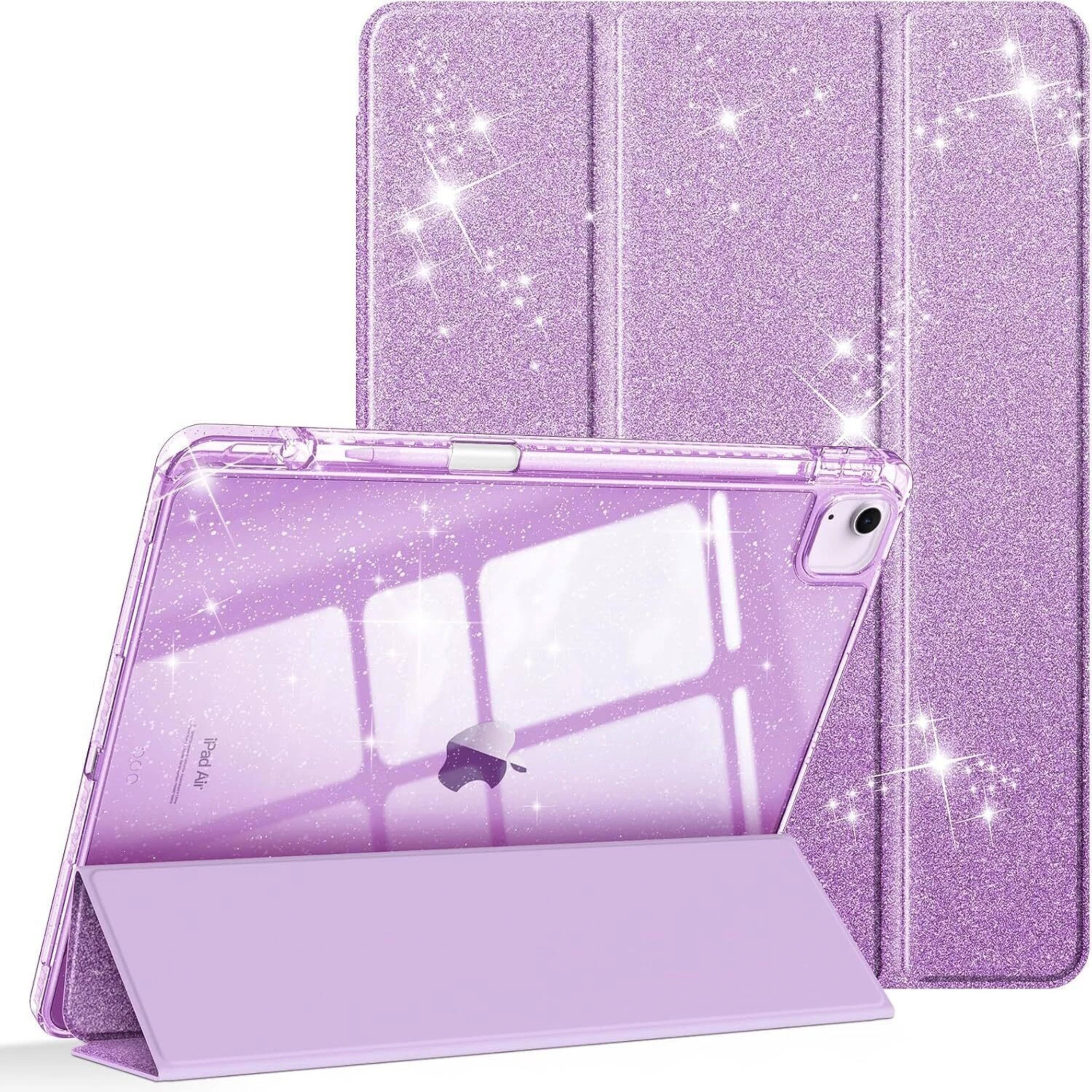 Kitcheniva - Transparent Back Case For iPad Air 13 Inch M3 M2 Slim Design Purple - Glittering Purple