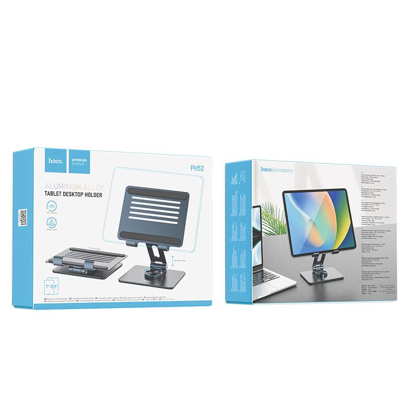 hoco. premium product  
PH52  
hoco.accessory  
ALUMINUM ALLOY TABLET DESKTOP HOLDER  
7-12"