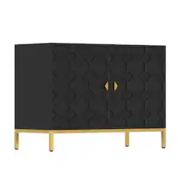 Boyel Living - Freestanding Storage Cabinet 2-Door Accent Cabinet - Black