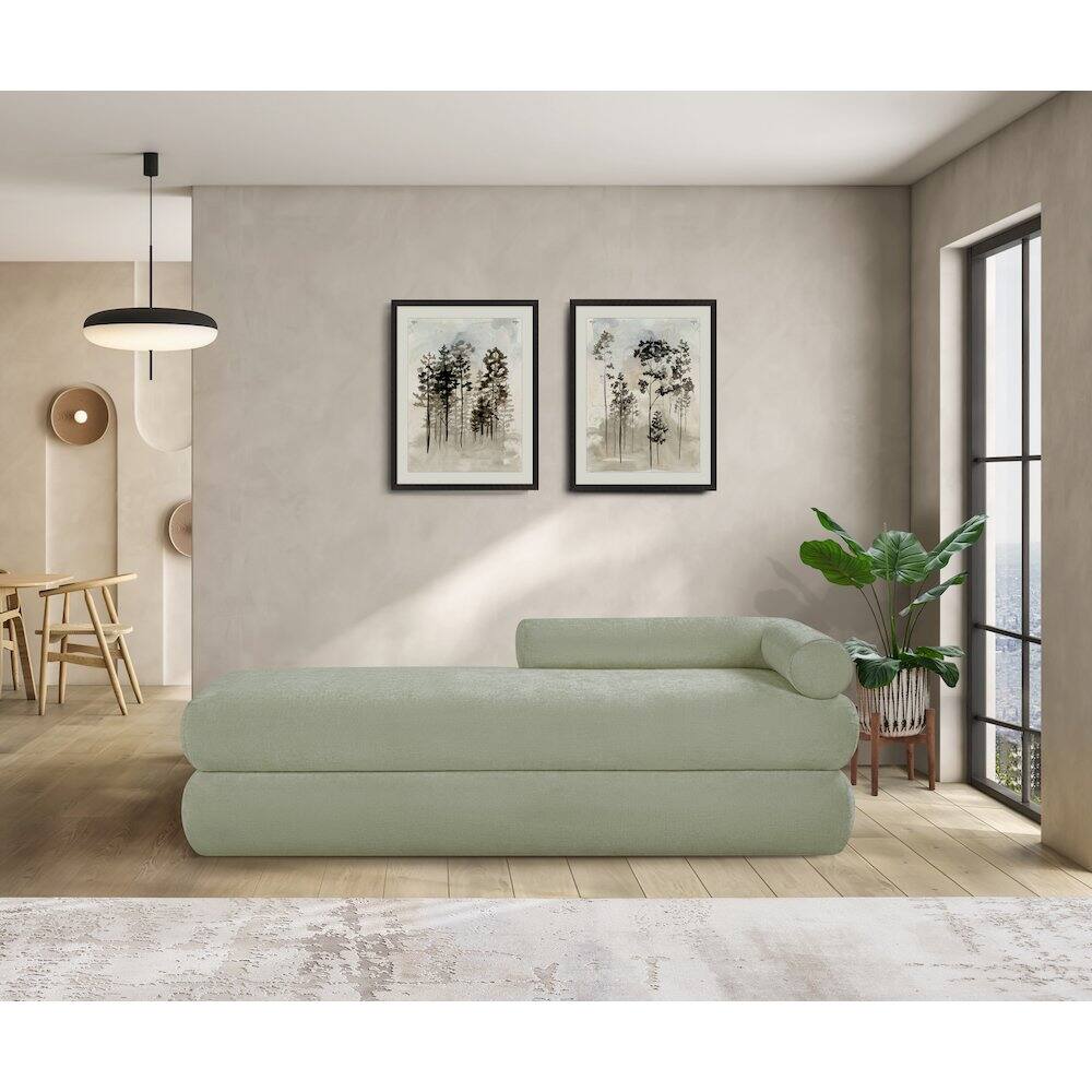 Alt View 1. Meridian Furniture - Kennedy Mint Chenille Fabric Bench - Blue.
