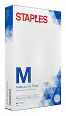 STAPLES
LEGAL 4
M
Multipurpose Paper
96 gsm
201 g/m²
500 sheets
100% Recycled
100% Post-consumer waste