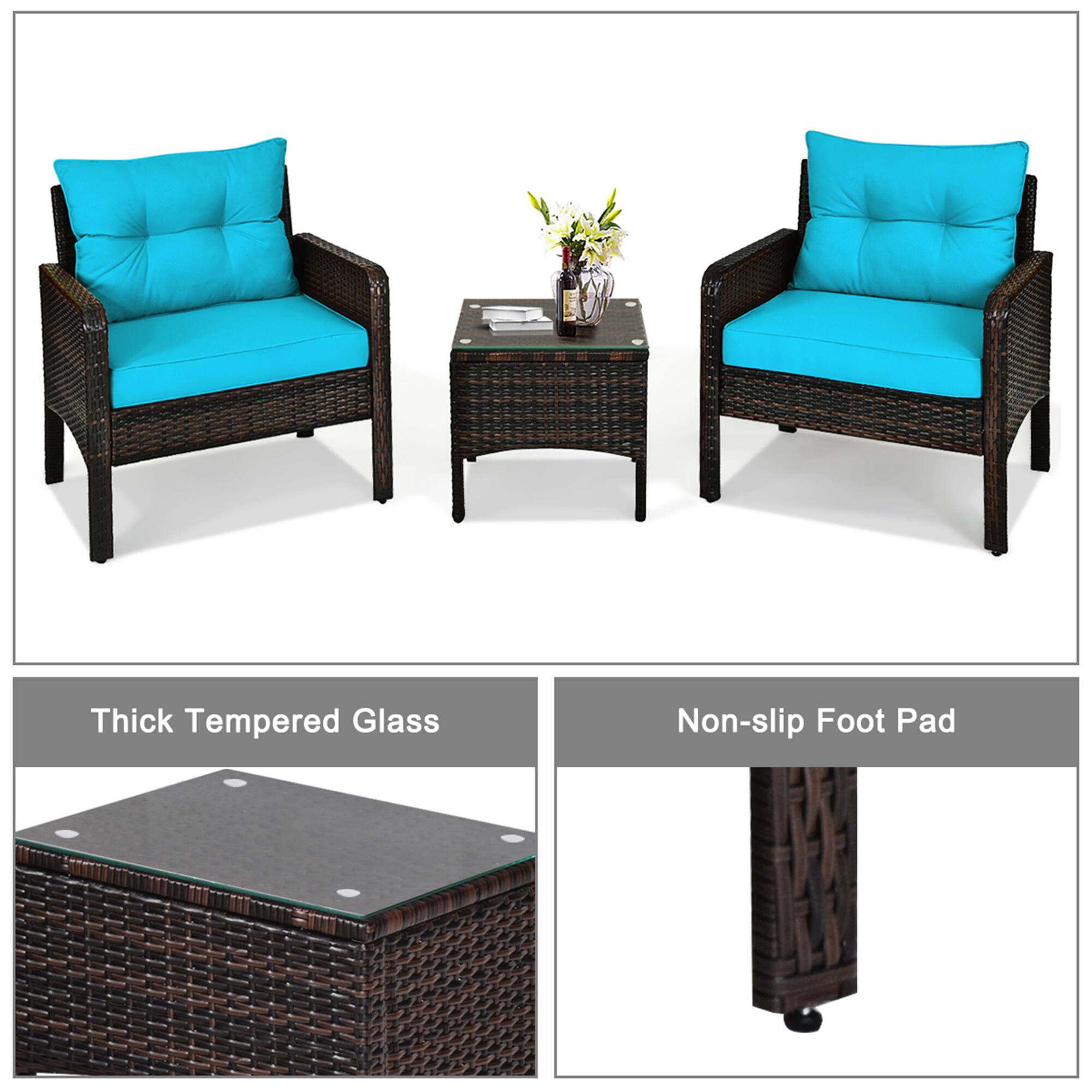 Thick Tempered Glass
Non-slip Foot Pad