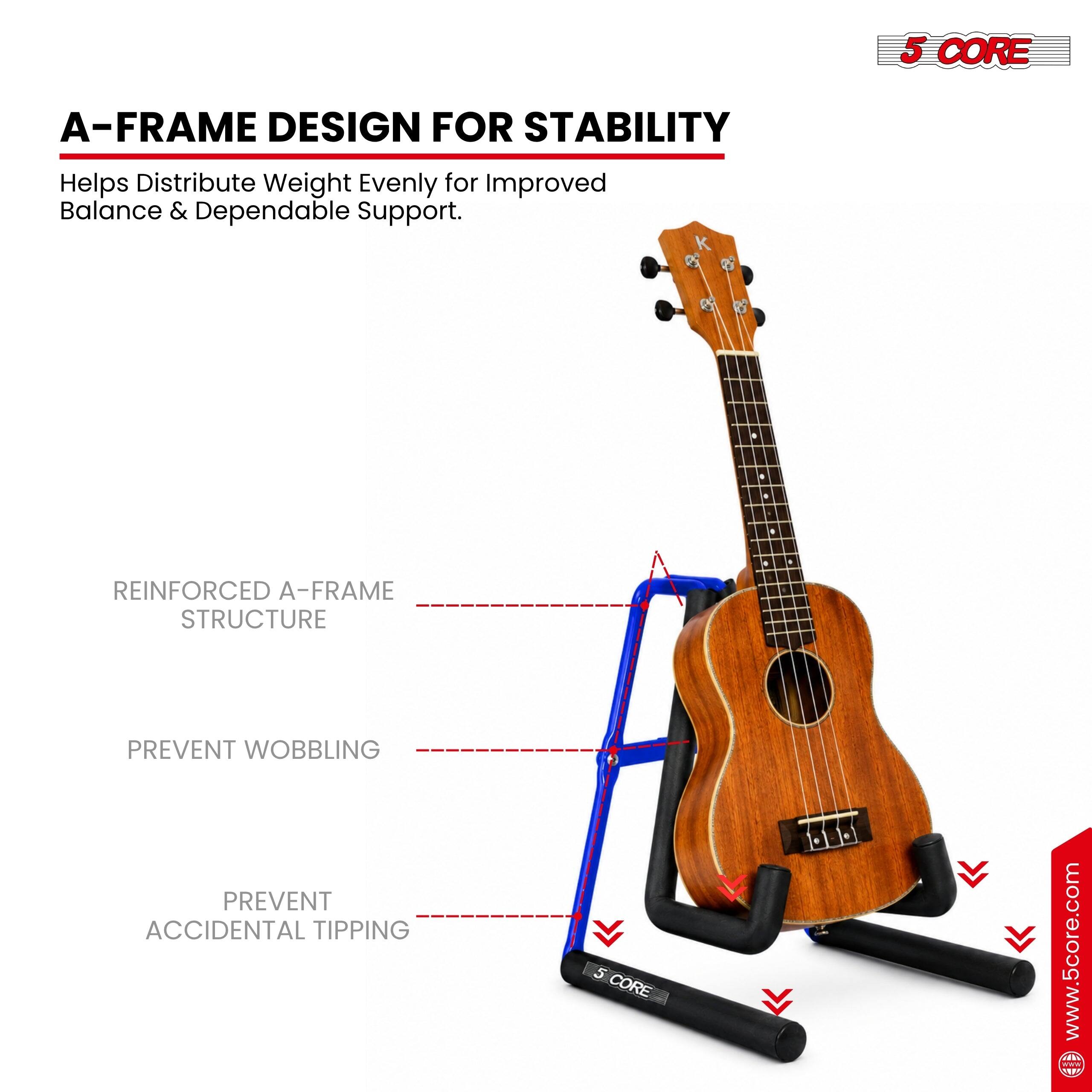 5 CORE A-FRAME DESIGN FOR STABILITY Helps Distribute Weight Evenly for Improved Balance & Dependable Support. REINFORCED A-FRAME STRUCTURE PREVENT WOBBLING PREVENT ACCIDENTAL TIPPING 5 CORE www.5core.com