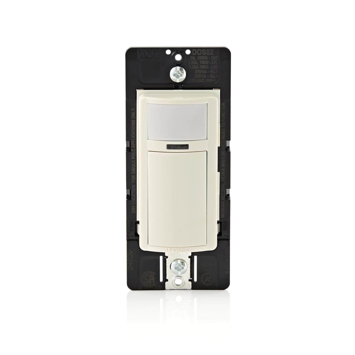 Leviton - Decora 2.5 amps Single Pole Motion Sensor Switch 1 pk - Light Almond