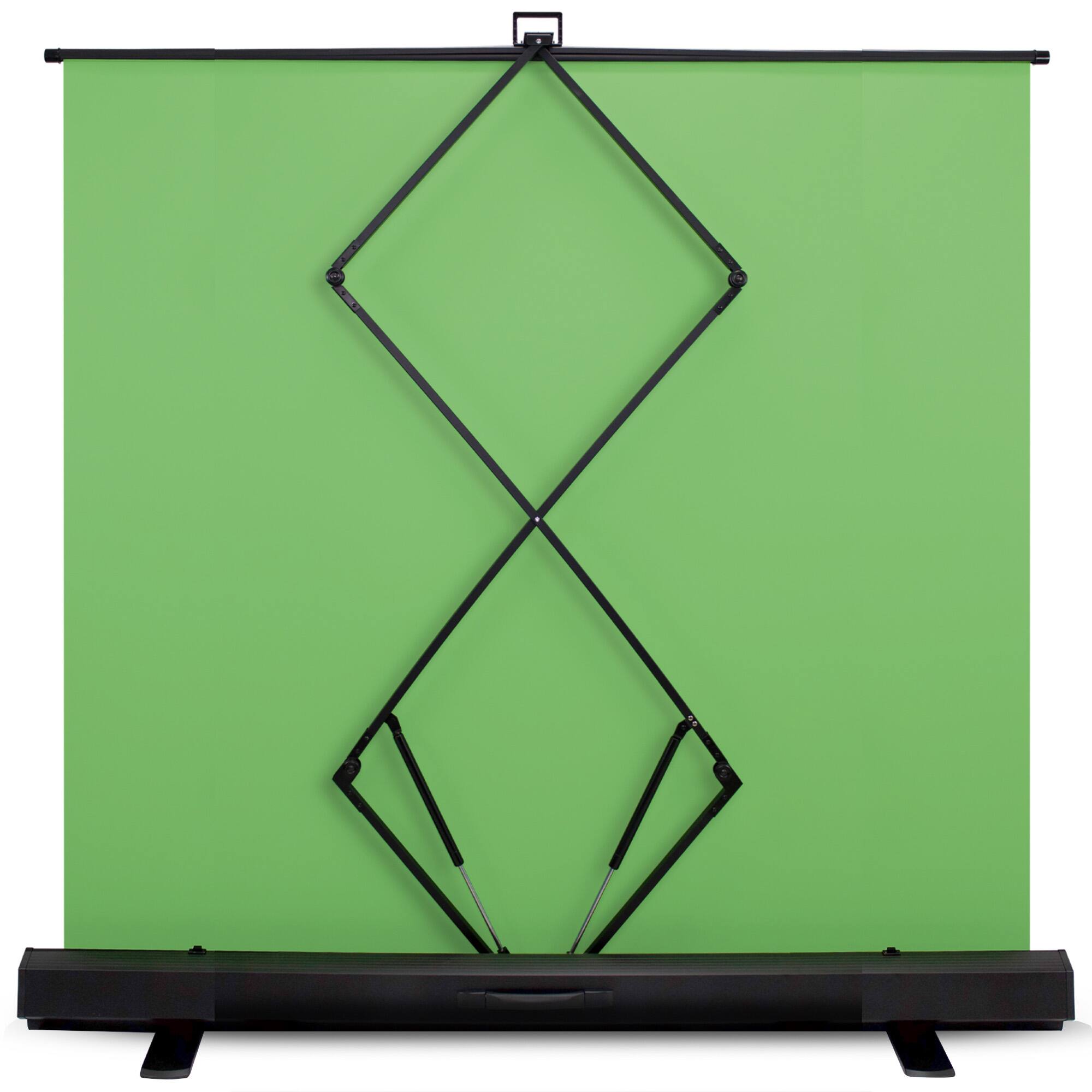 Left. KHOMO GEAR - XL Pull-Up Green Screen – Extra-Large Collapsible Chroma Key for Studio, Streaming, and Content Creation.