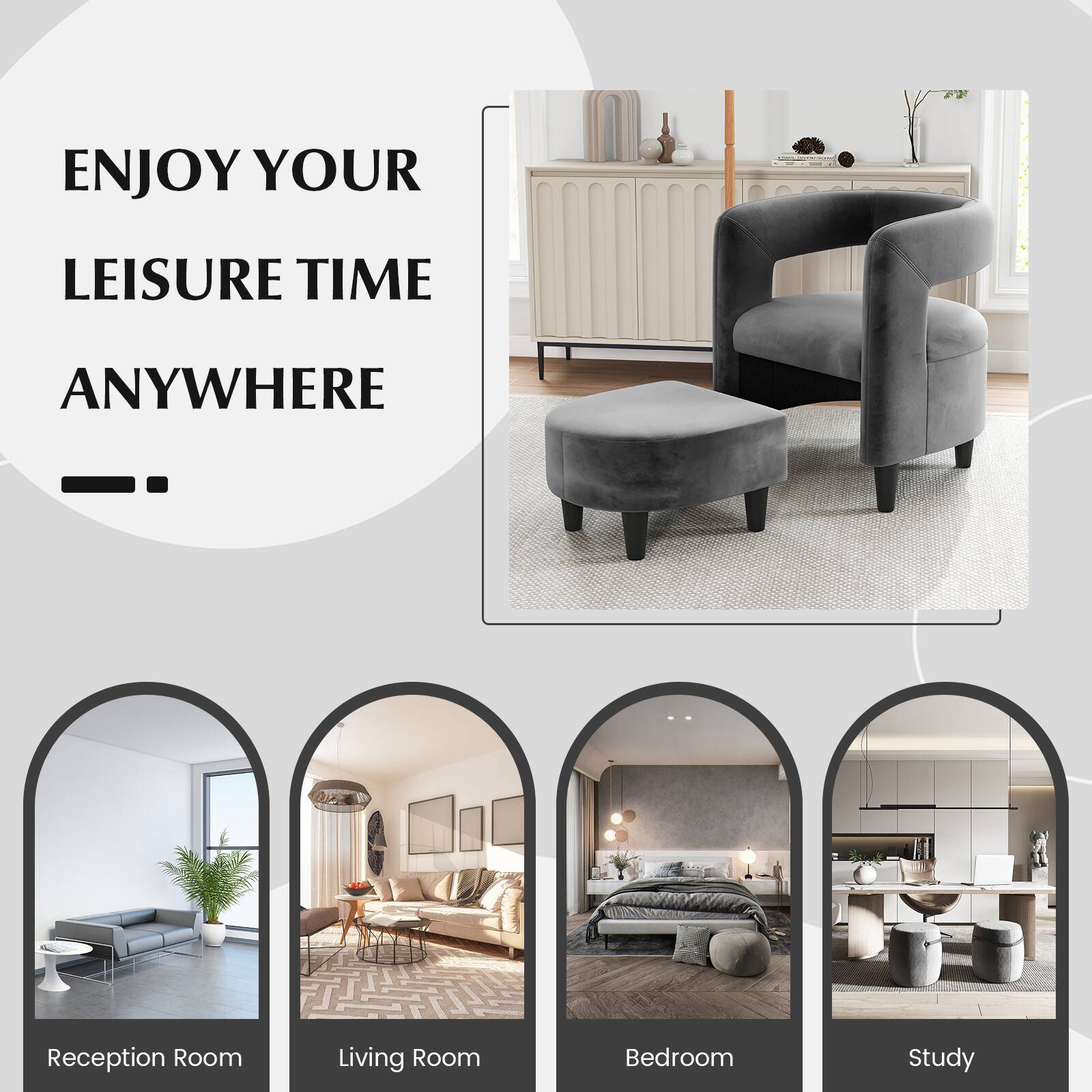 ENJOY YOUR LEISURE TIME ANYWHERE

Reception Room
Living Room
Bedroom
Study