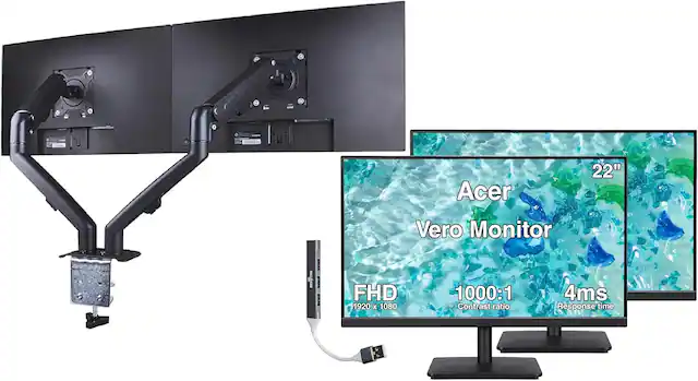 Acer Vero Monitor
22"
FHD 1920 x 1080
1000:1 Contrast ratio
4ms Response time
