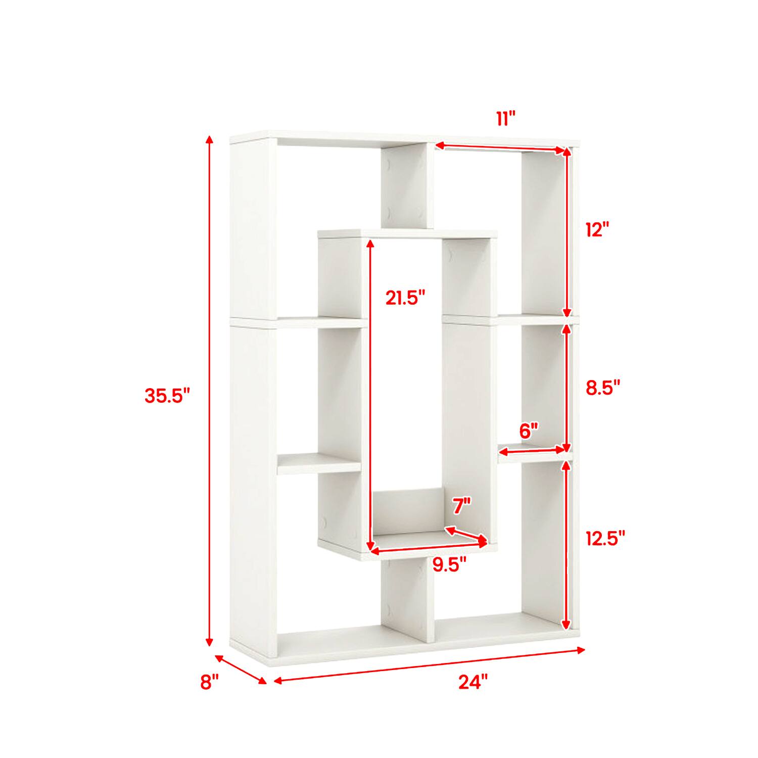 11"  
12"  
21.5"  
35.5"  
8.5"  
6"  
7"  
9.5"  
12.5"  
8"  
24"