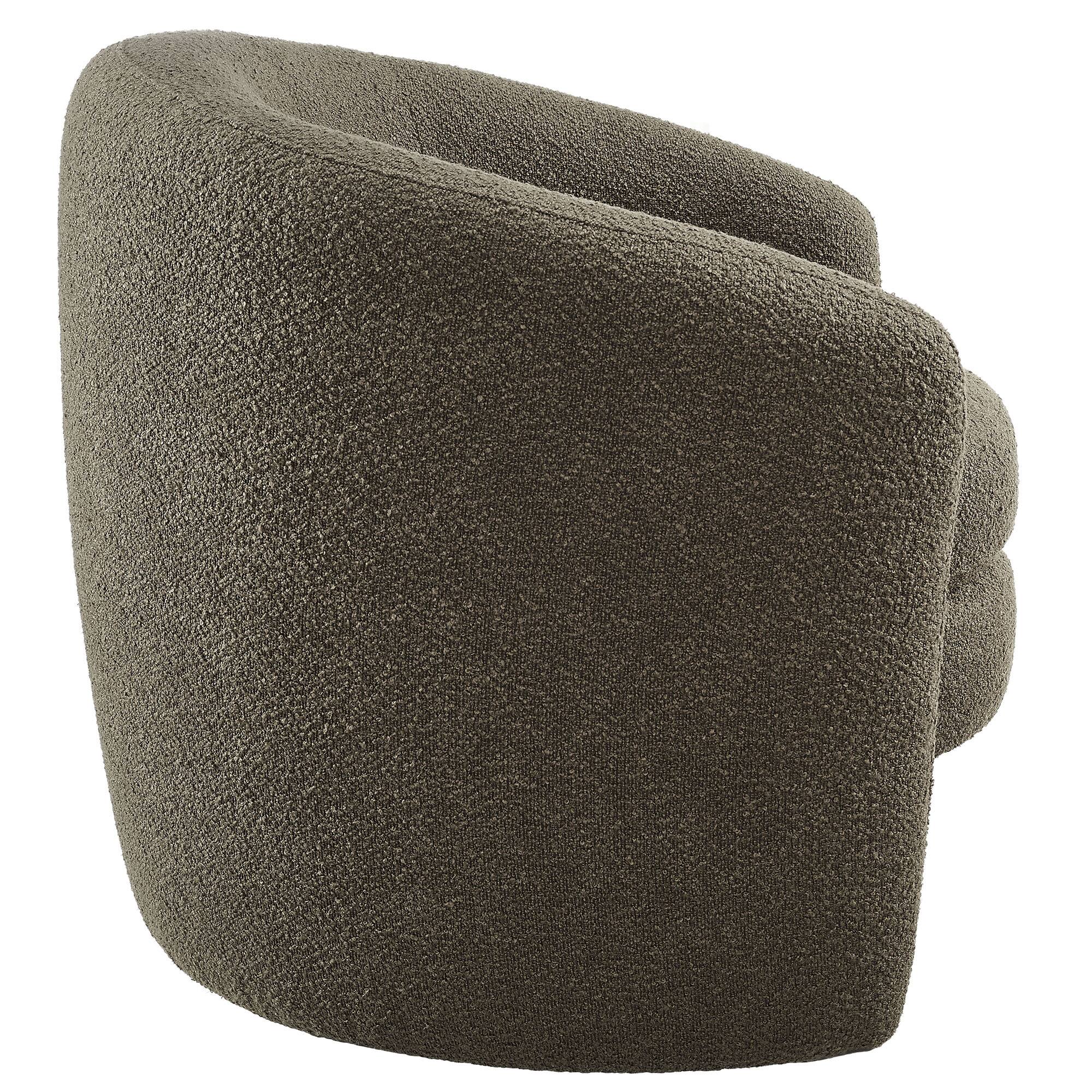 Back. Modway - Affinity Upholstered Boucle Fabric Curved Back Armchair by Modway - Gray.