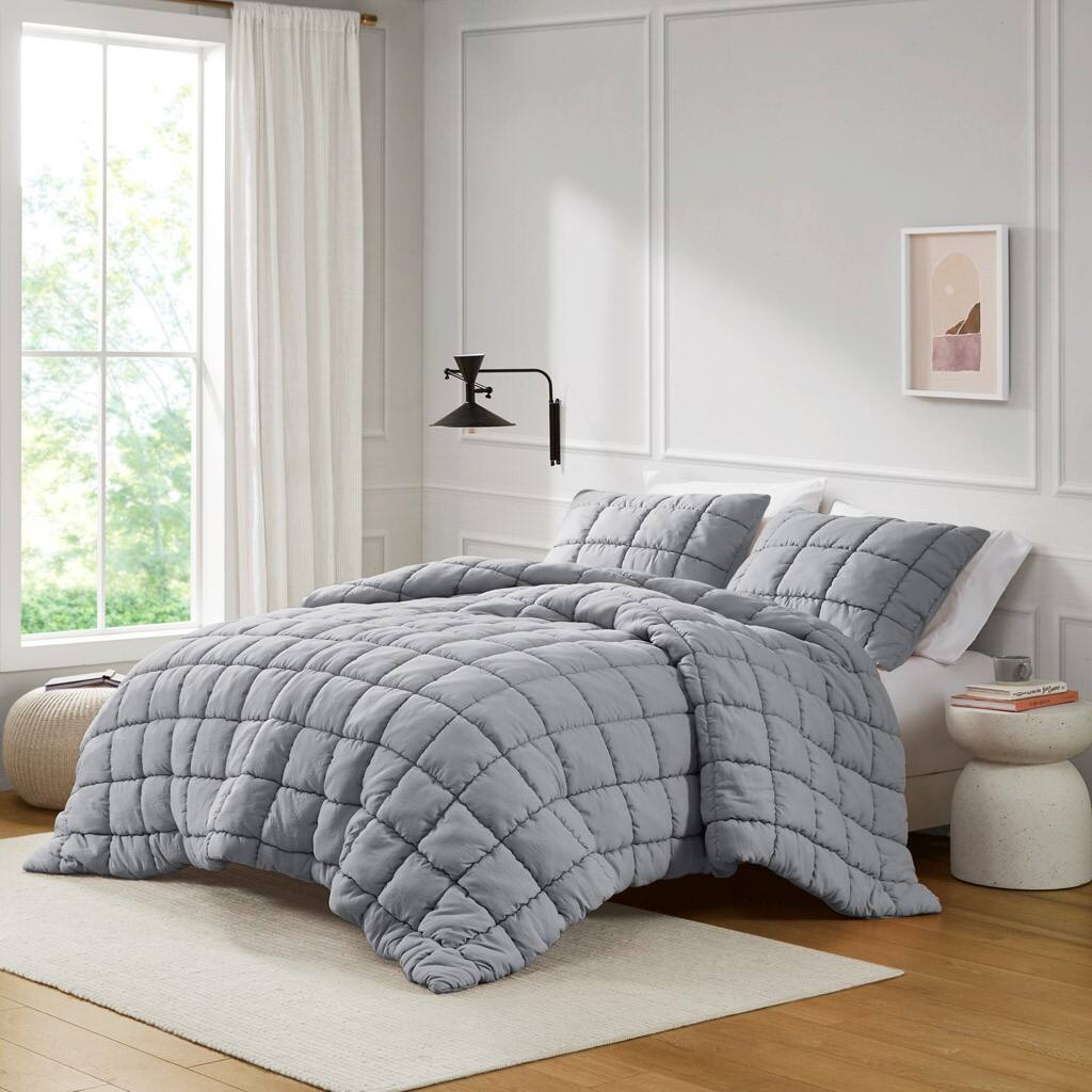 Alt View 3. Gracie Mills - Gracie Mills 3-PC Wonderland Comforter Mini Set - Grey.