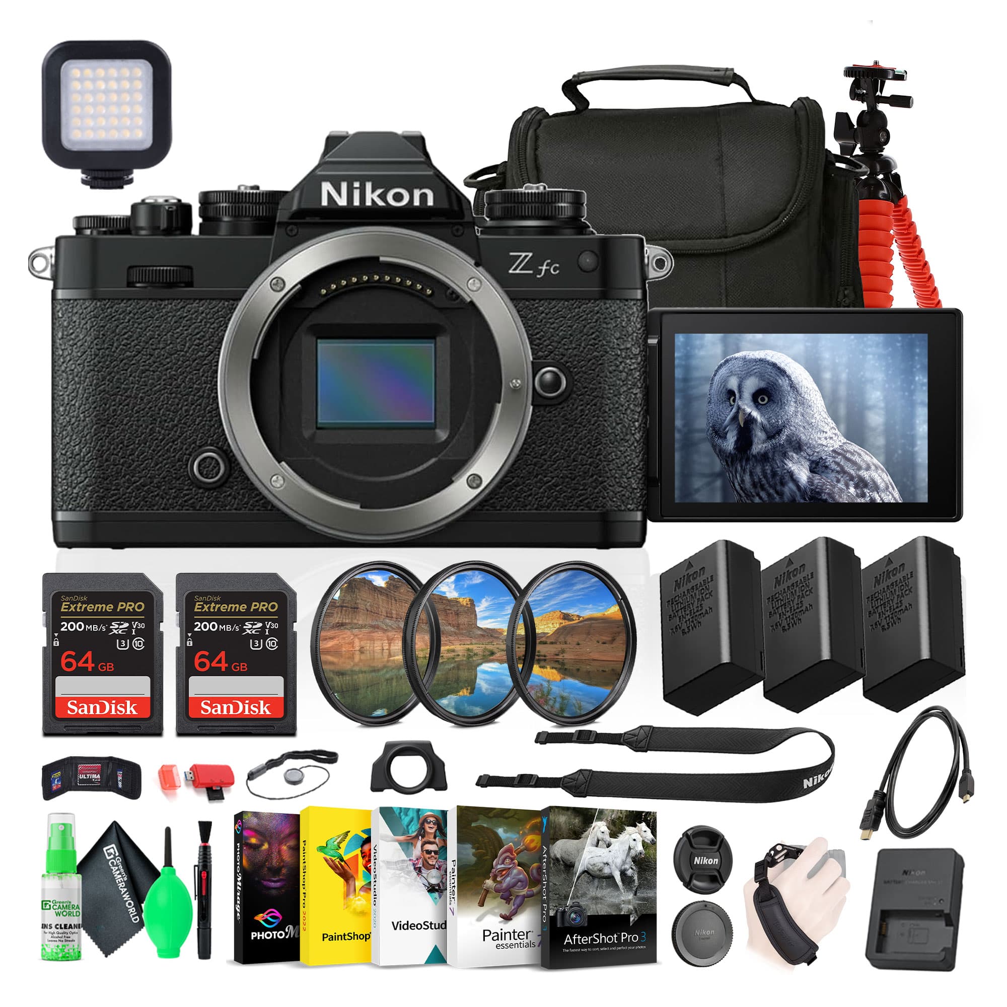 Nikon - Z fc DX-Format Mirrorless Camera + EN-EL25 Battery + 64GB Memory Card + More