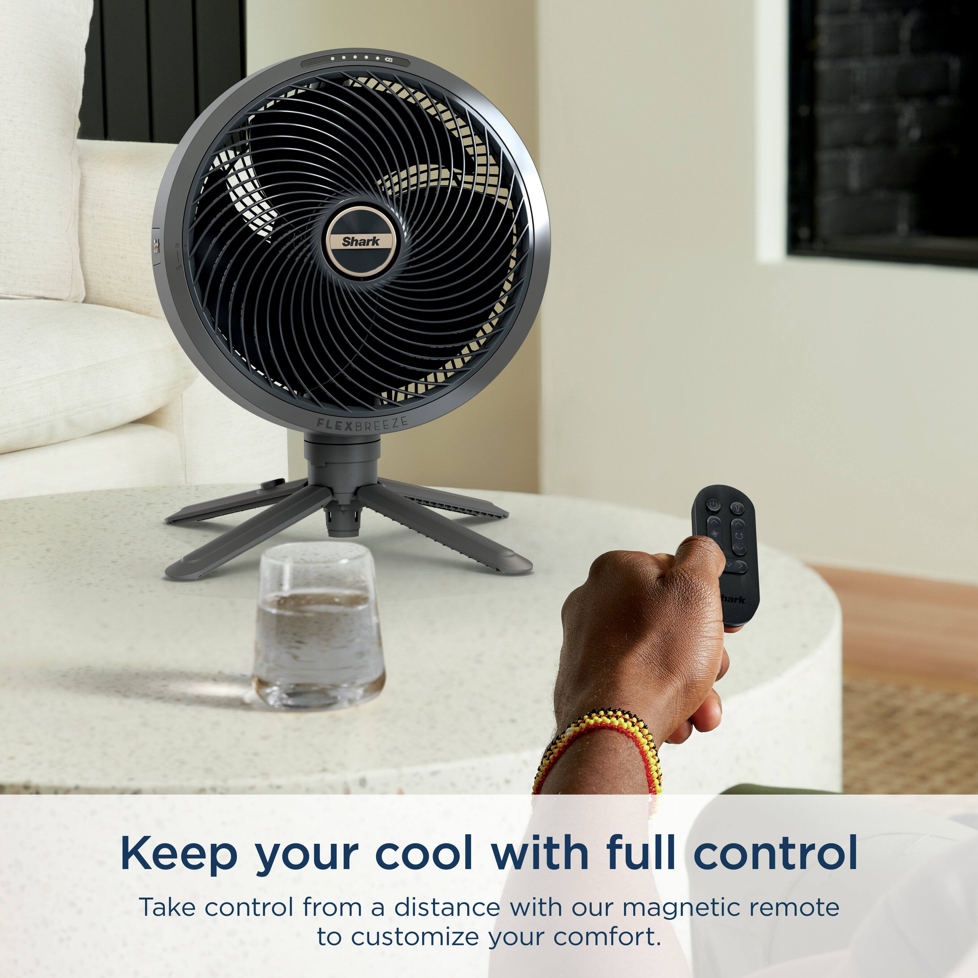 Keep your cool with full control. Take control from a distance with our magnetic remote to customize your comfort.