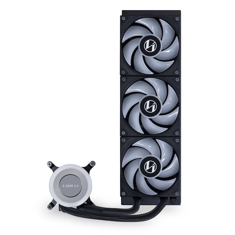 Back. Lian Li - Galahad II Lite 360mm RGB Fan Liquid CPU Cooler - Black.