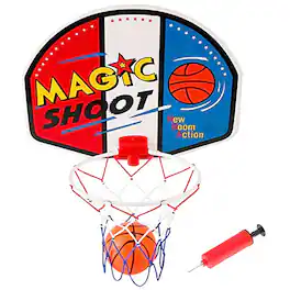 JuzToys - Magic Shot Mini Basketball Hoop Set With Ball And Pump - Multi