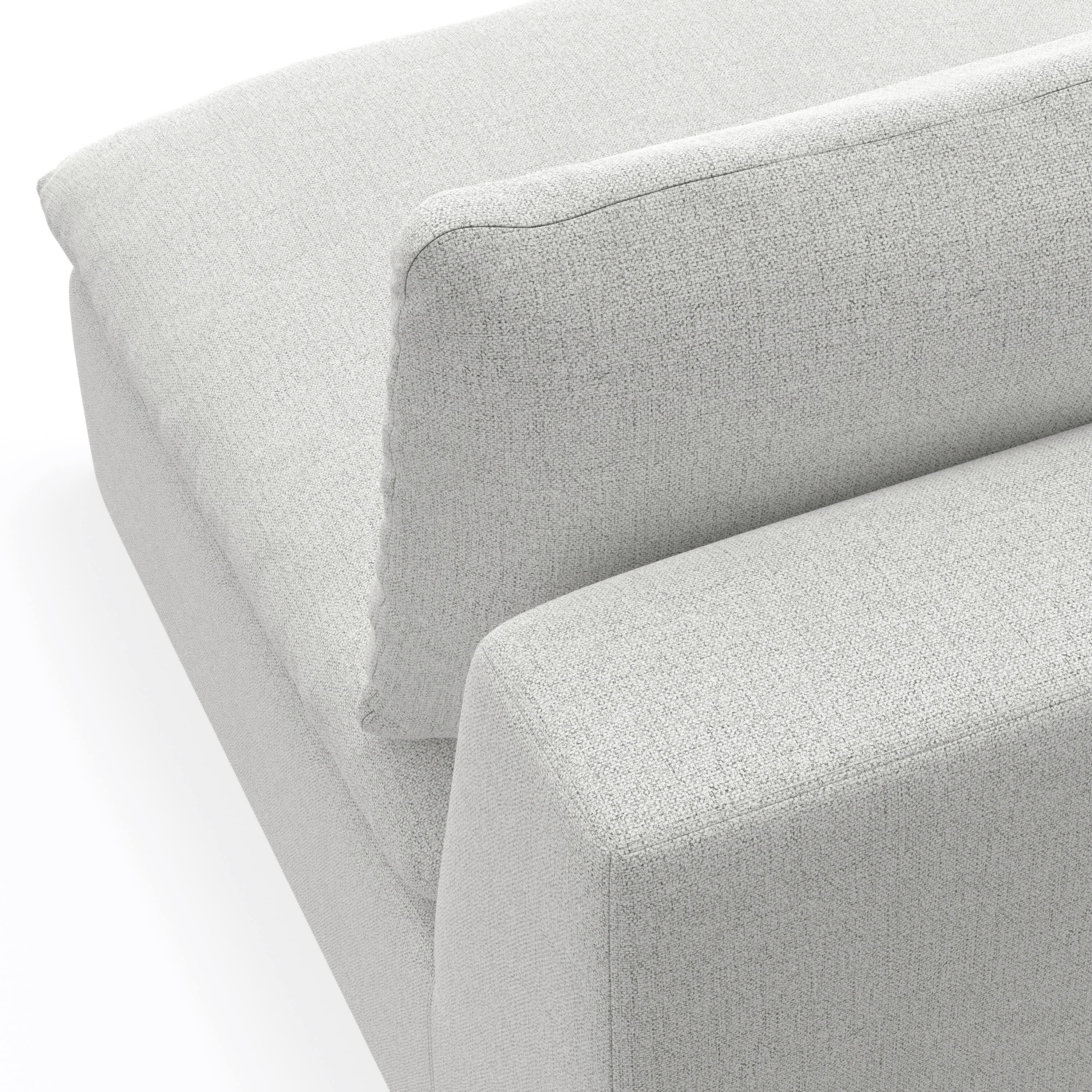 Alt View 6. Simpli Home - Jasmine Center Armless Sofa Module in Performance Fabric - Cloud Grey.