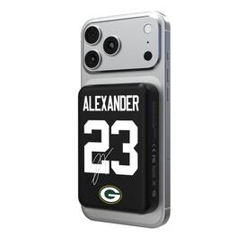 Keyscaper - Jaire Alexander Green Bay Packers 5000mAh Wireless Magnetic Power Bank - Black