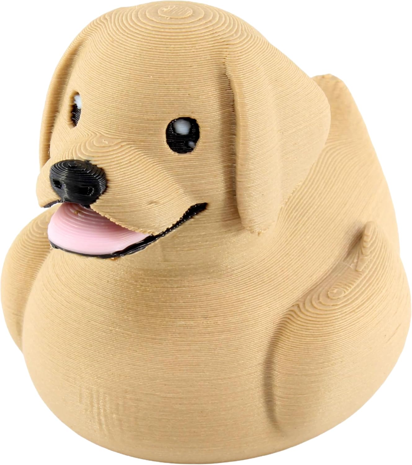 Front. JuzToys - Labrador Duck Figurine, 4x4 Ducking, Fun Car Dashboard Accessory, Unique Dog Figure Gifts, Ducks for Cars by PowerTRC - Brown.