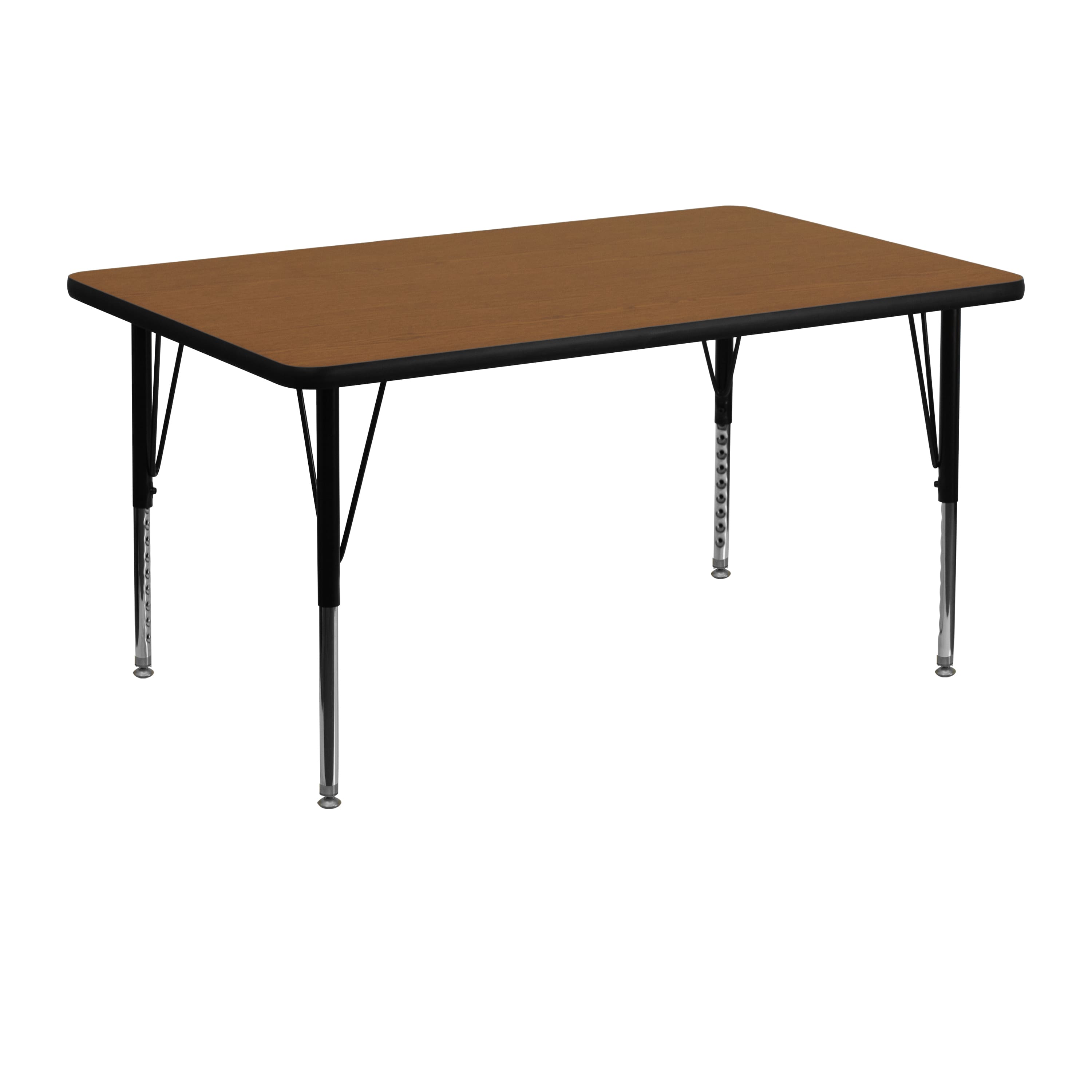 Emma + Oliver - 30x48 Rectangle HP Laminate Adjustable Preschool Activity Table - Oak price history on PriceWatchPro
