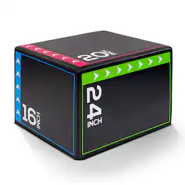 BalanceFrom Fitness - 10 Pound Versatile 3 in 1 Plyometric Jumping Exercise Box - Multi