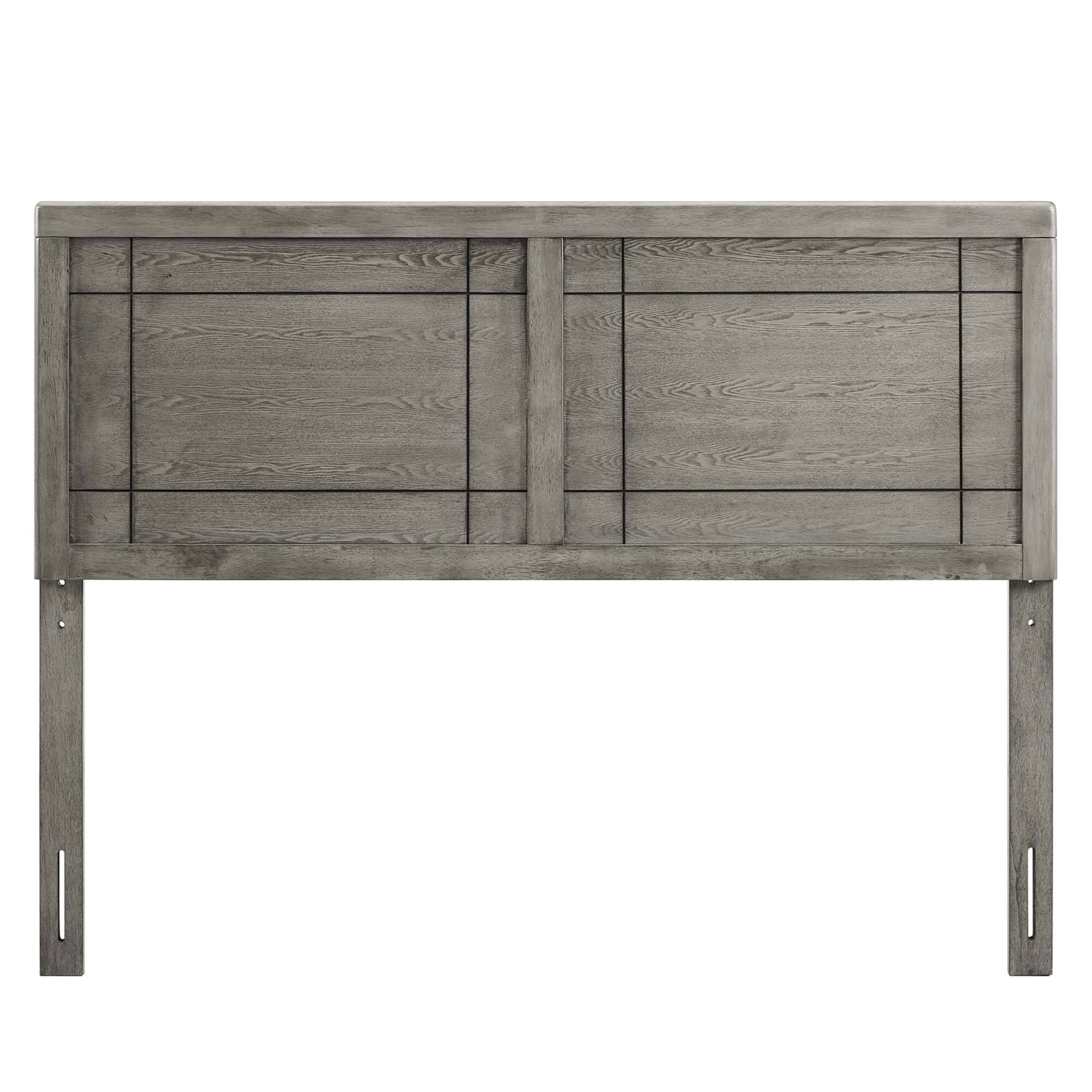 Back. Modway - Archie Wood King Headboard by Modway - Gray.