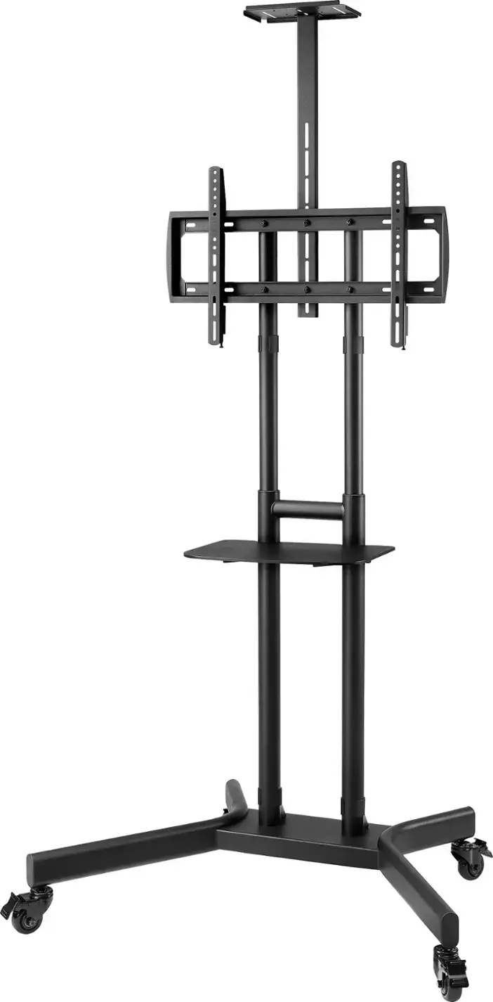 Alt View 15. Insignia™ - Mobile TV Cart with Shelves for Most 32-90" TVs - Black.