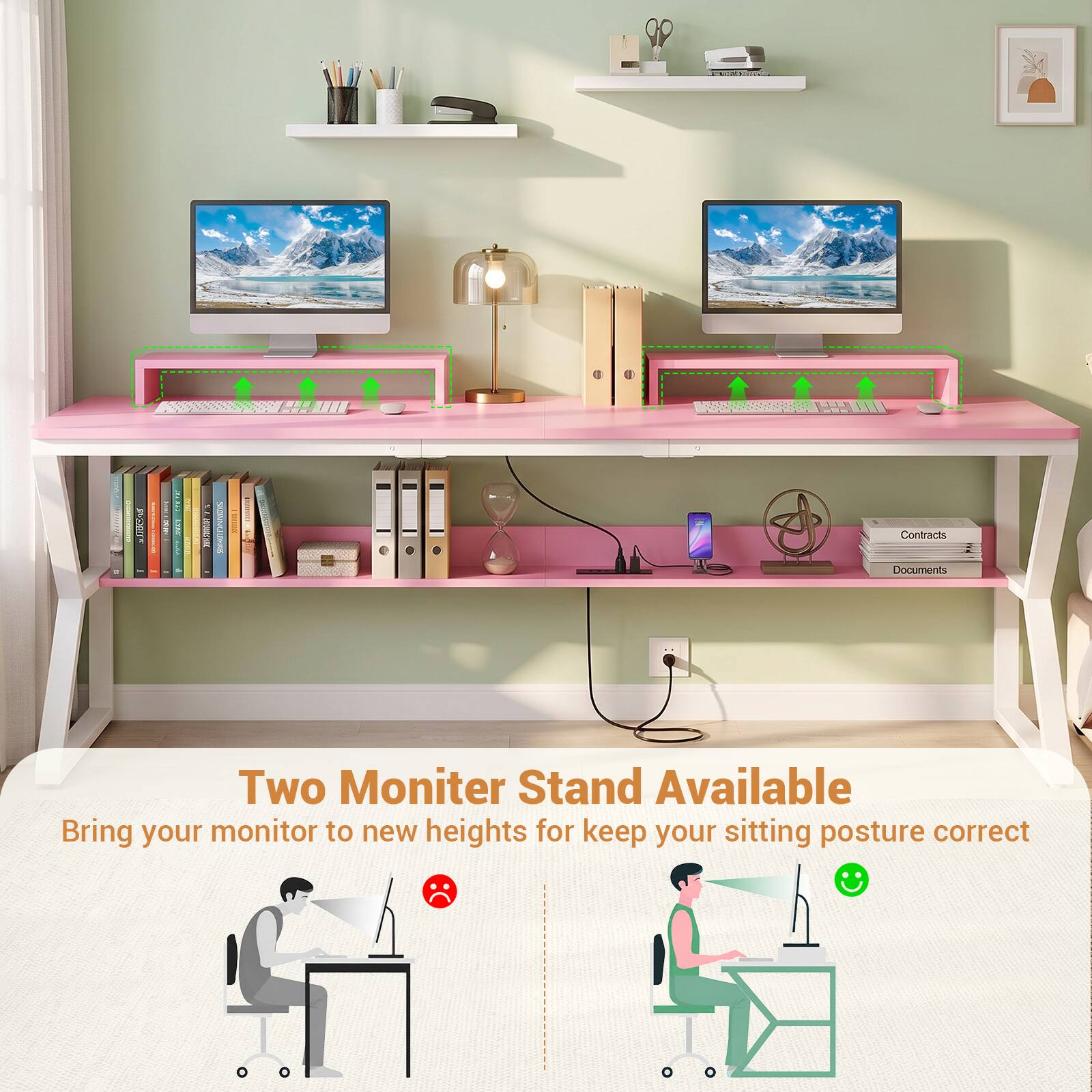JICOCOM

BOOK 
COM

HANGERS
FRIENDER

Contracts Documents

Two Monitor Stand Available
Bring your monitor to new heights for keep your sitting posture correct