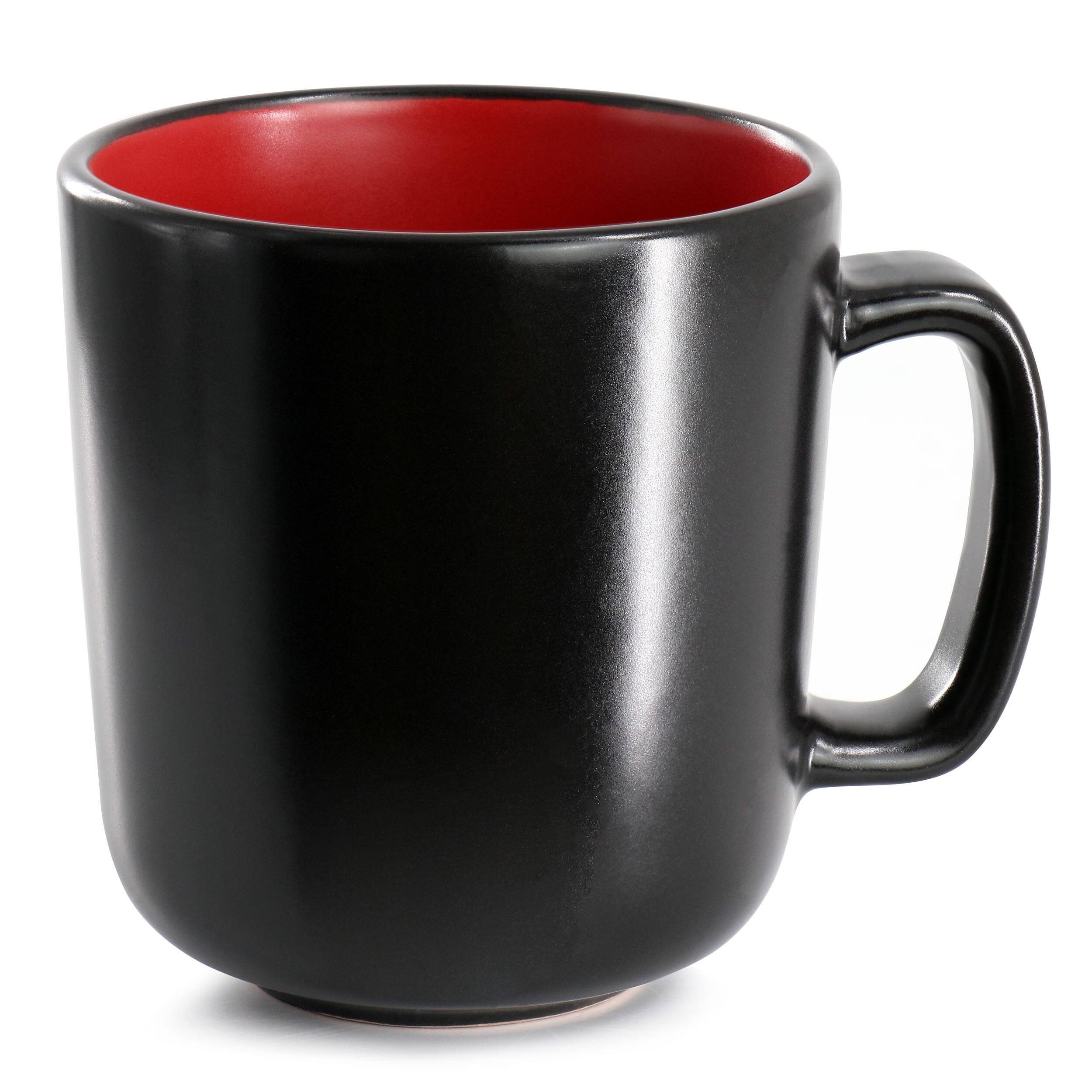 Alt View 5. Elama - Elama Bacarra 16 Piece Stoneware Dinnerware Set in Two Tone Black and Red - Black and Red.