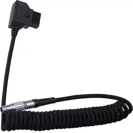 Front. Blackhawk Cables - Blackhawk Cables 12-24" D-Tap to LEMO 2-Pin 0B Male Coiled Power Cable, Red.