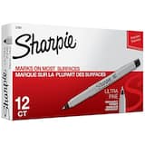 Sharpie - Permanent Marker, Ultra Fine Tip, 12/Pack - Black